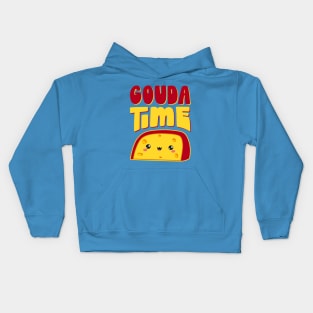 Gouda Time! Funny Kawaii Cheese Lover Pun Kids Hoodie